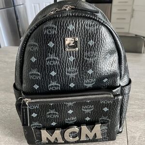 Very Rare Hard To Find GENUINE HEAVY DUTY LEATHER  Not Canvas Like All Other Mcm